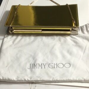 Jimmy Choo Metallic Gold Clutch